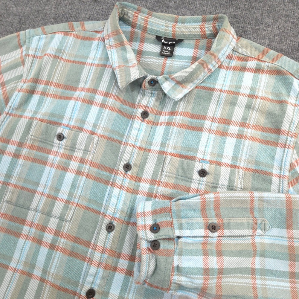 Cotopaxi Mero Organic Flannel Shirt Mens XXL Plaid Heavyweight Soft Outdoor